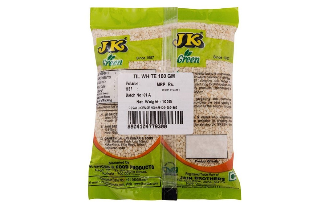 JK Sesame Seeds    Pack  100 grams